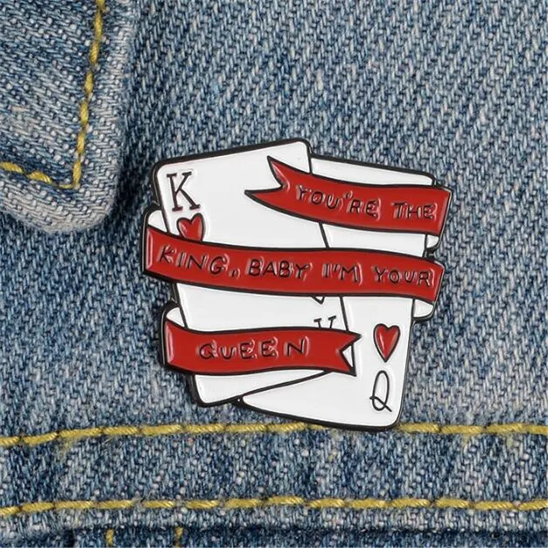 Новая лента игральная карта металлический значок одежда куртка Футболка