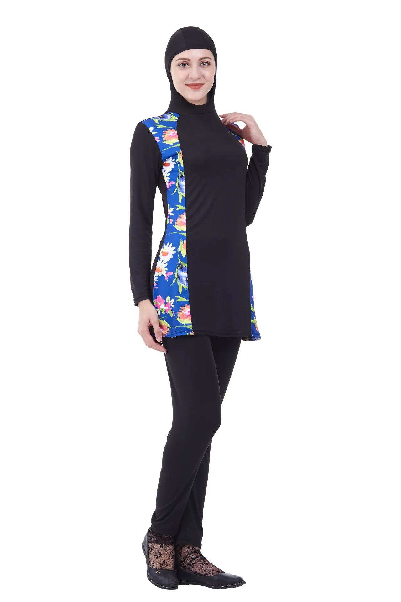 Islamic 2 Piece Suit Swimwear Arabic Women Muslim Swim Wear Burkini Hooded Hijab Swimsuit Modest Surf Sport Burkinis | Спорт и