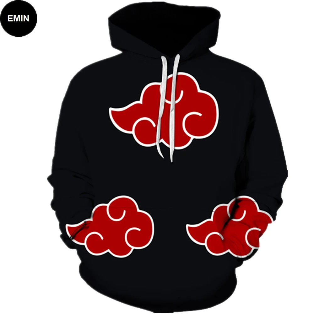 Толстовки с аниме-принтом для мужчин и женщин уличная одежда аниме принтом