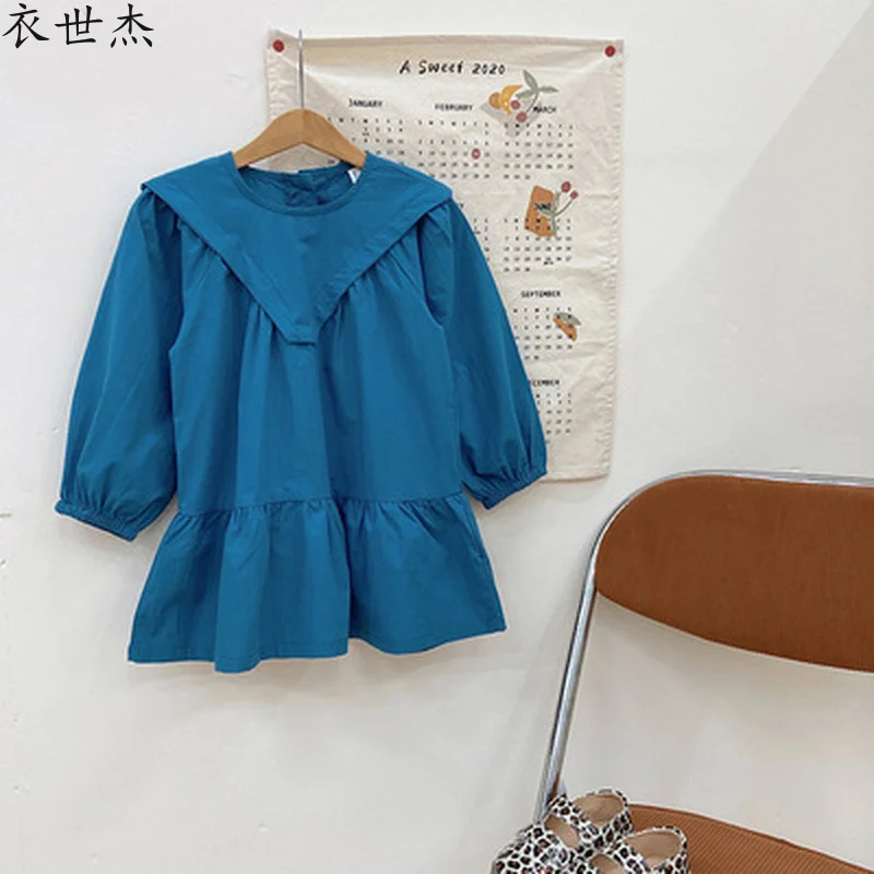 

2021 dress girls spring new children's dress skirt fashion casual long princess dress spring and autumn