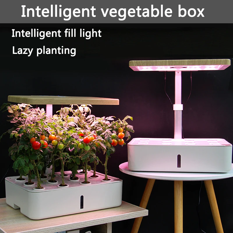 12Hole Hydroponics System kits box Intelligent vegetables planters home Indoor LED Growth lamp soilless cultivation equipment