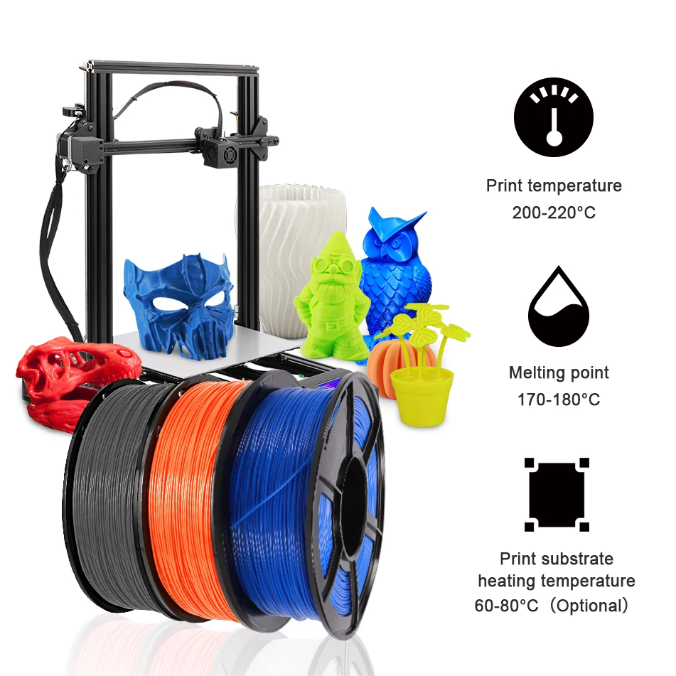 Нить для 3D принтера PETG 1 75 мм кг/100% фунта с Бобиной прозрачный материал