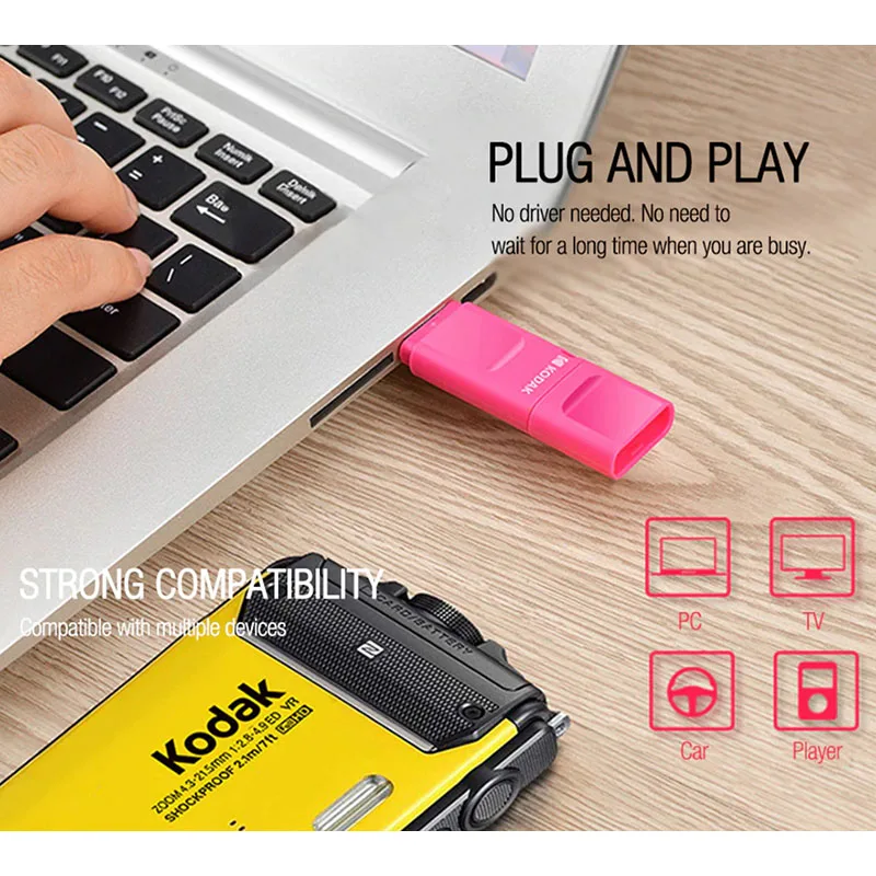 Флеш накопители Kodak USB2.0 флеш K232 16 ГБ 32 64 USB 2 0 u диск мини накопители|USB