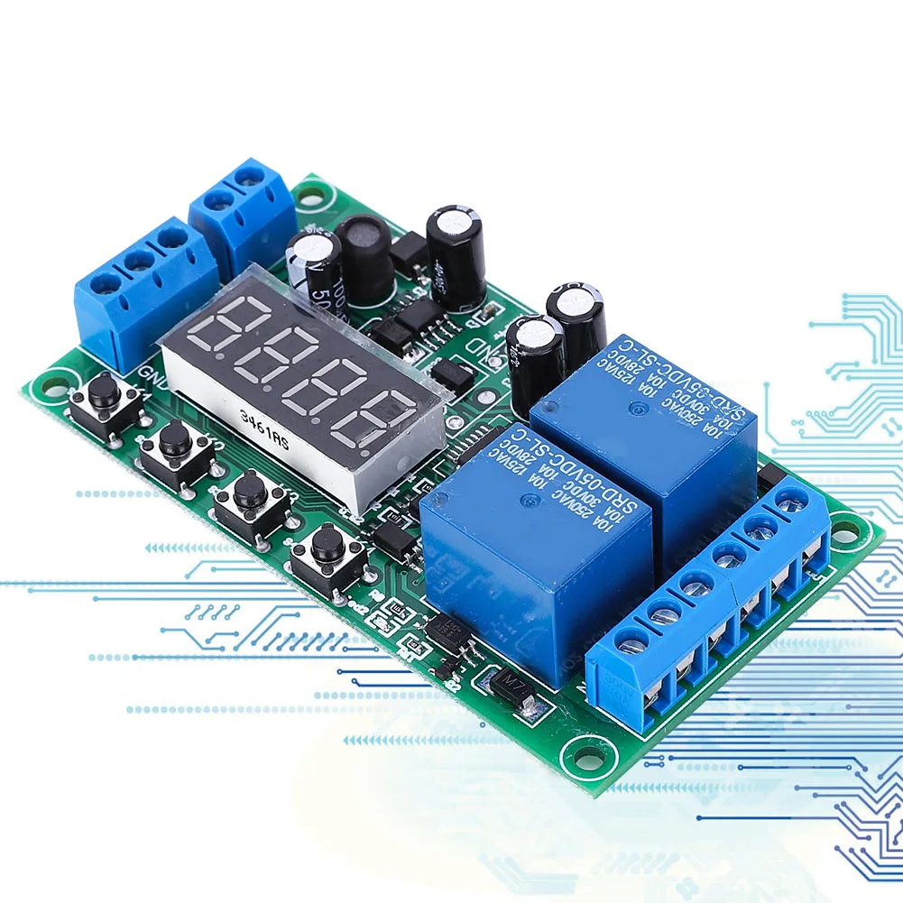 Многофункциональное реле задержки времени YF 7 Двухканальное импульсный