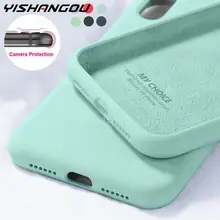 New Color Liquid Soft Silicone Case For iPhone 13 12 11 Pro Max 6 6S 7 8 Plus SE 2020 X XS Max XR Phone Slim Back Case Cover