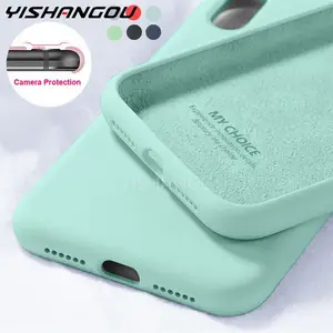new color liquid soft silicone case for iphone 13 12 11 pro max 6 6s 7 8 plus se 2020 x xs max xr phone slim back case cover free global shipping