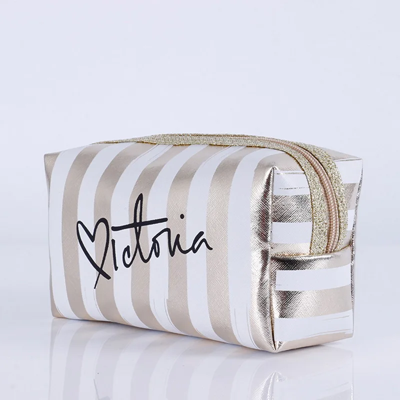 Женская сумка для макияжа водонепроницаемая косметичка с лазерным рисунком