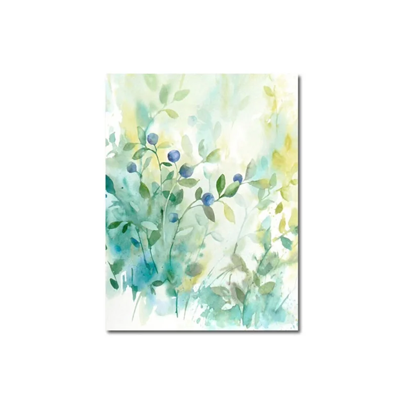 Весенние деревья растущие пейзаж абстрактная Зеленая жизнь картина