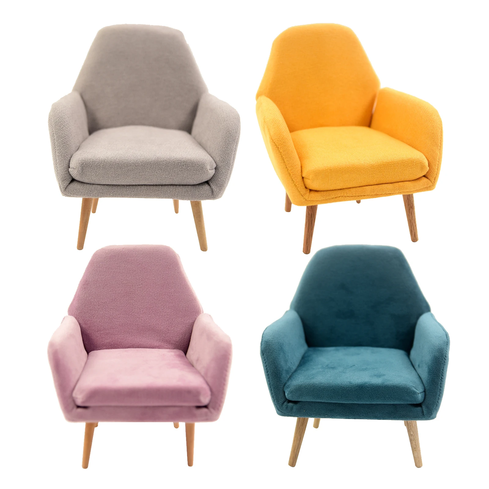 

Dollhouse Living Room Furniture Armchair Miniature 1/6 for BJD OB11 Doll