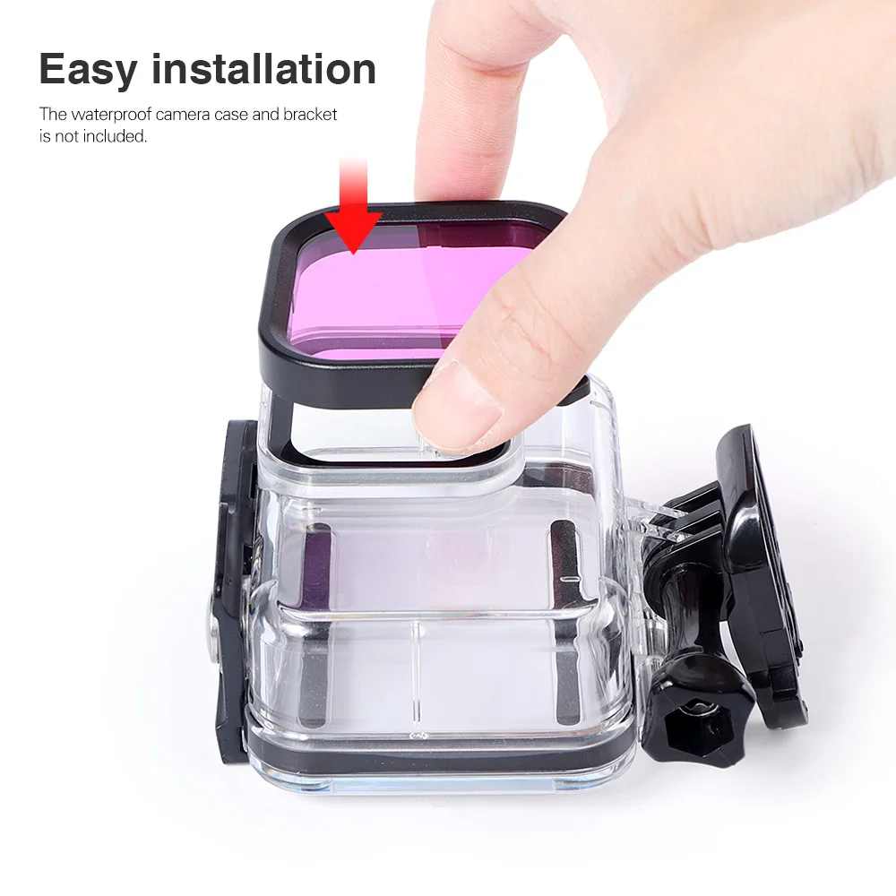 Комплект линз для подводного фильтра 3 шт. совместимы с GoPro Hero 8 черный