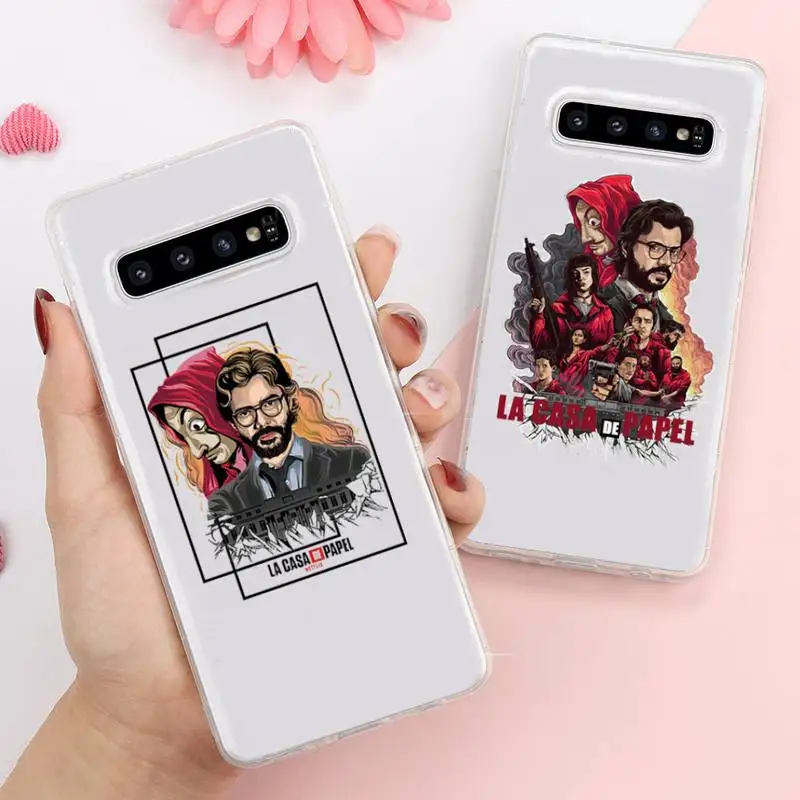 

la casa de papel TV series Phone Case Transparent For Samsung Galaxy A S Note 9 10 51 50 71 70 80 20 21 30s ultra plus
