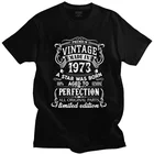 Мужская винтажная сумка 1973 футболка хлопковая футболка с коротким рукавом, уличная одежда, футболка Топы с графическим принтом 48th подарок на день рождения Ограниченная серия футболки