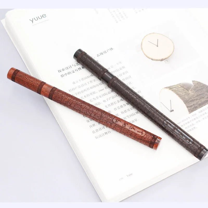 

Офисная роликовая ручка JNMZAUM из цельного дерева с классической гравировкой в виде облака и подарочные гелевые ручки для бизнеса черного и к...