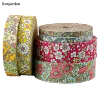 kewgarden print floral fabric layering cloth ribbon 1 5 38mm 25mm 10mm handmade tape diy bow corsage accessories 10 meters