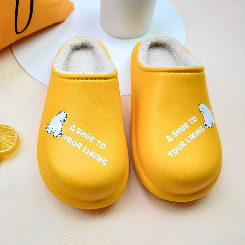 2020 зимние хлопковые домашние тапочки унисекс женские с мультяшным рисунком и