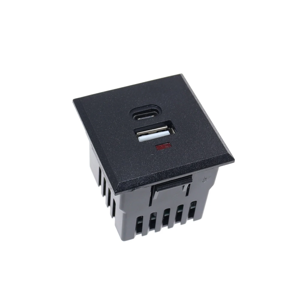 Фото Розетка переменного тока USB + Type-C Встроенная настольная розетка Модуль зарядки постоянного тока Розетка 5 В 220 В со светодиодным индикатором №3