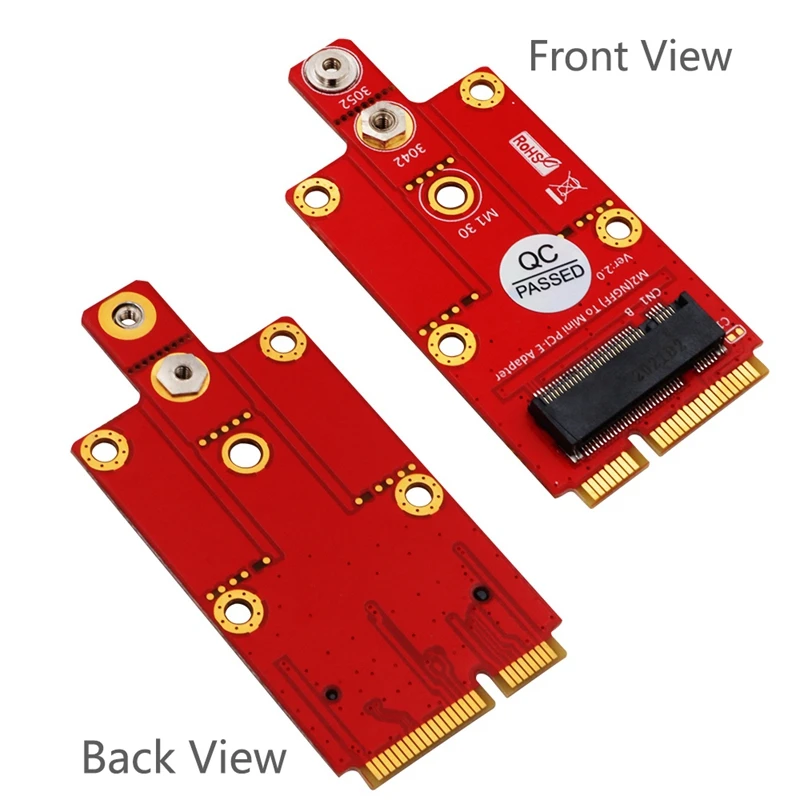 

M.2 Key B to Mini PCI-E Adapter for 3G / 4G / 5G Module Supports 3042/3052 Type M.2 Key B Card Dimension