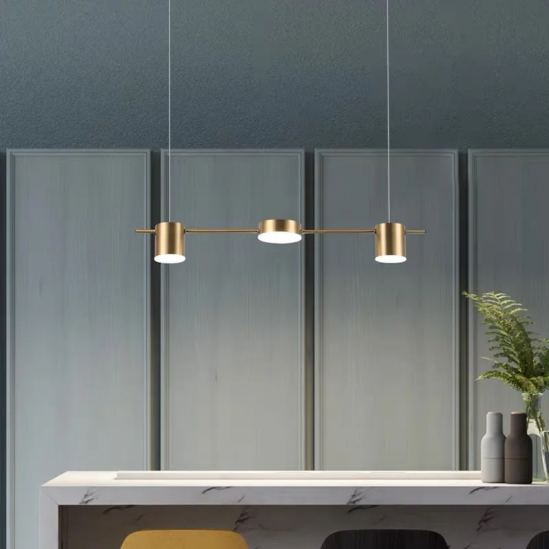 Золотая или черная светодиодная люстра в стиле постмодерн длинная Подвесная