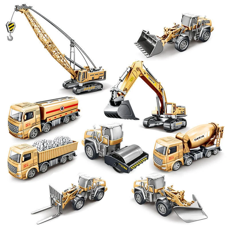 Трактор игрушечный вилочный погрузчик Автоцистерна дорожный каток эвакуатор