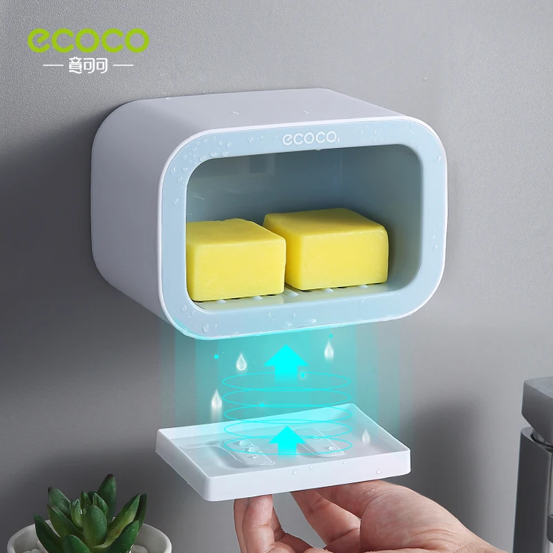 

Роскошная легкая мыльница ECOCO, полка для хранения мыла в ванной комнате, настенная стойка для ванной комнаты, набор аксессуаров
