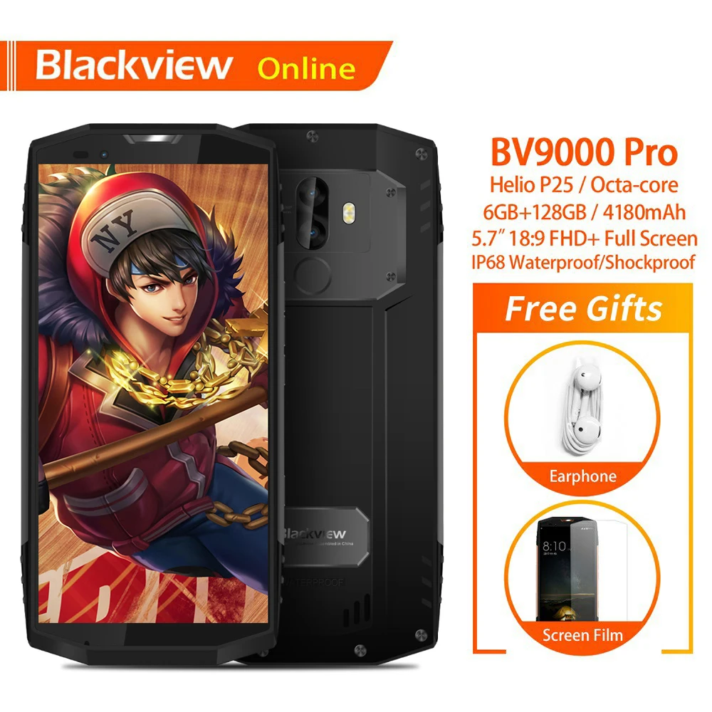 Blackview BV9000 Pro смартфон с 5 7 дюймовым дисплеем ОЗУ 6 ГБ ПЗУ 128 Helio P25|Смартфоны| |