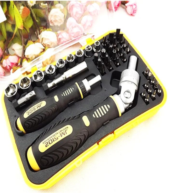

Jiekemei JM-6102 multi-function socket screwdriver repair tool set combination screwdriver 43 pieces
