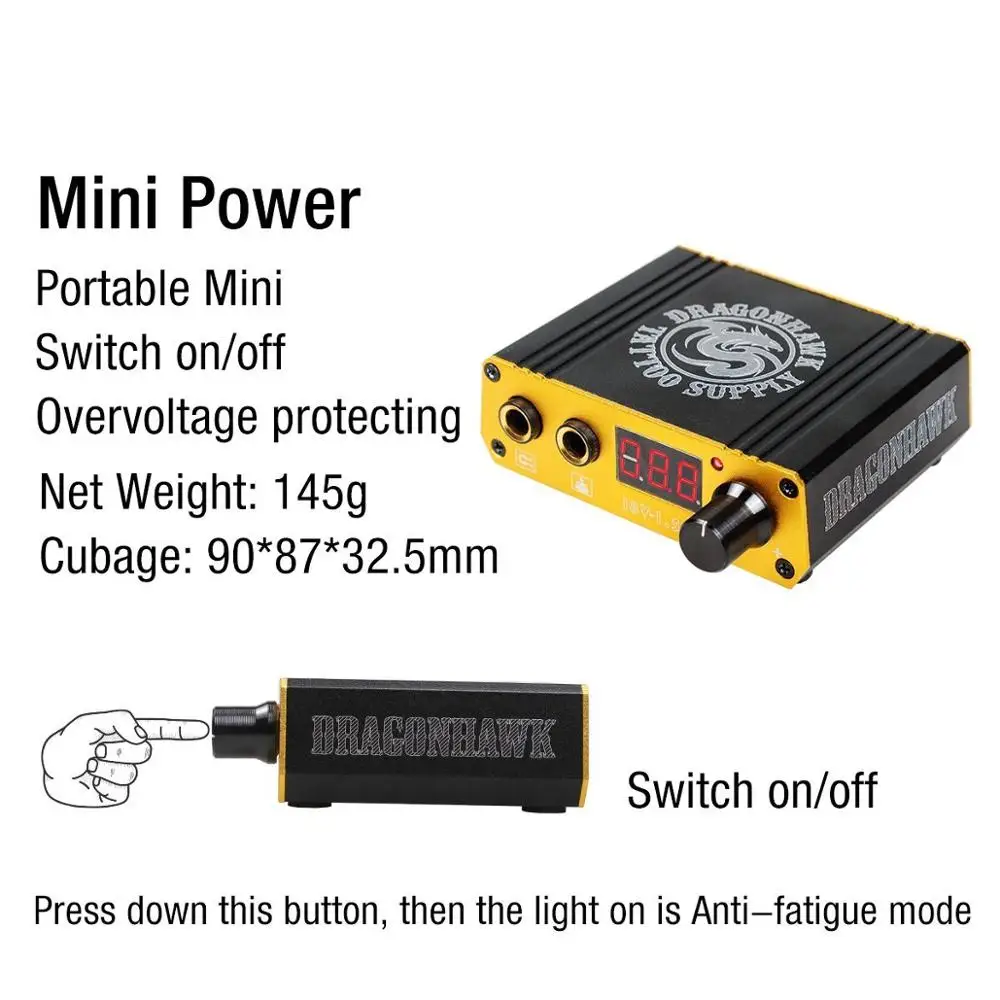 Набор профессиональных татуировок Dragonhawk ротационная машинка для тату иглы