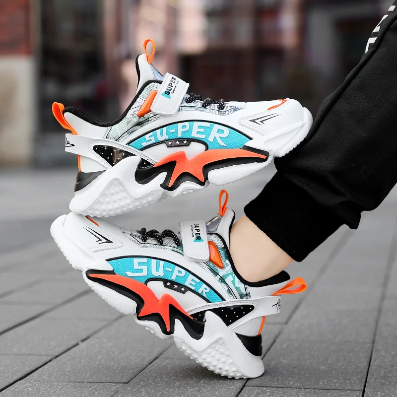 

Autumn New Style Leather Boys' Sports Shoes for Boys Girls Lightweight Breathable Casual Soft Shoes Children's Sports Shoes28-39