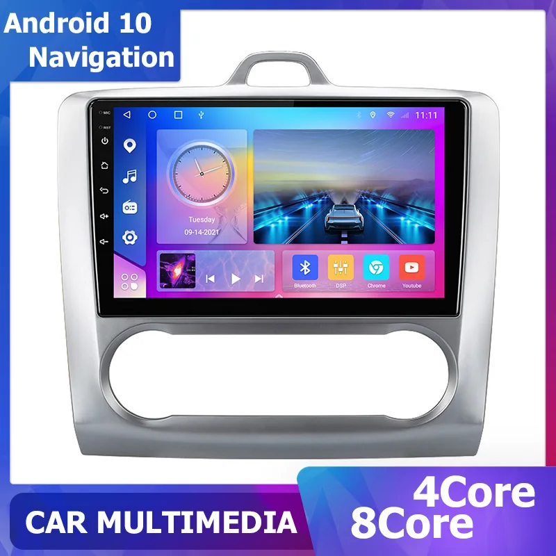 

9 inch Car Multimedia Player For FORD Focus 2006-2011 Android 10 carplay 1280*720 DSP 8core GPS Stereo Navigation Sat Navi 6+128