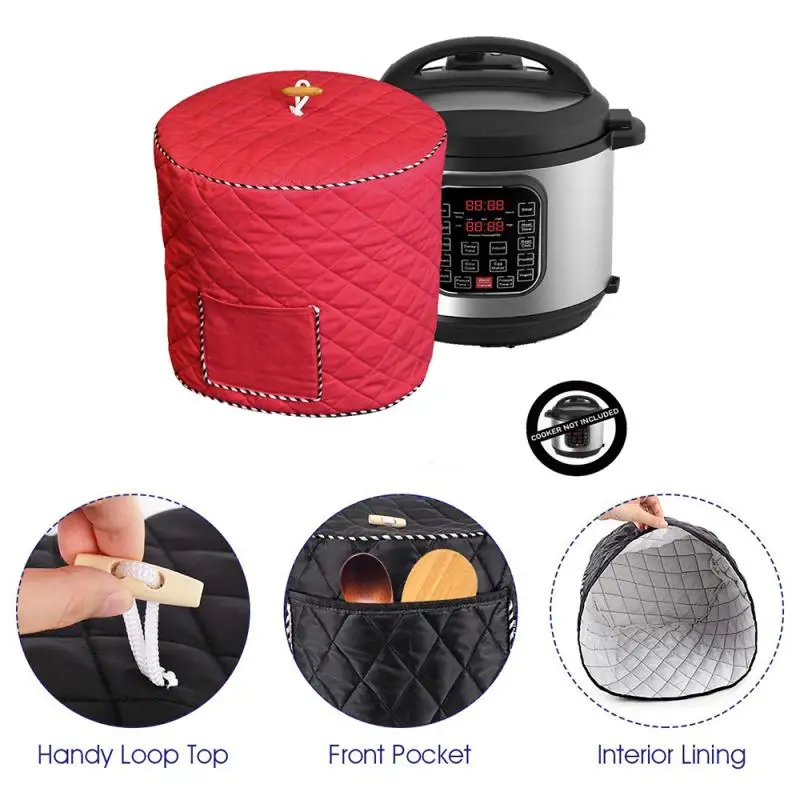

6qt/8qt Home Kitchen Dustproof Anti-Static Protective Cover With Front Pocket For 8 6 Qt Instant Pot Pressure Cooker Air Fryer