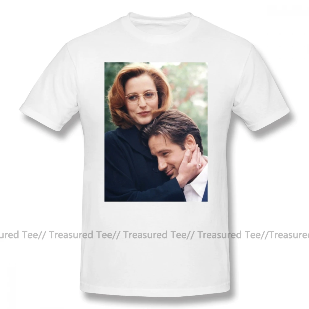 Футболка с надписью X filts, Dana Scully X pilles Fox Mulder, Мужская футболка с коротким рукавом, базовая футболка с принтом, 100 хлопок, плюс размер, забавная футболка - Цвет: White