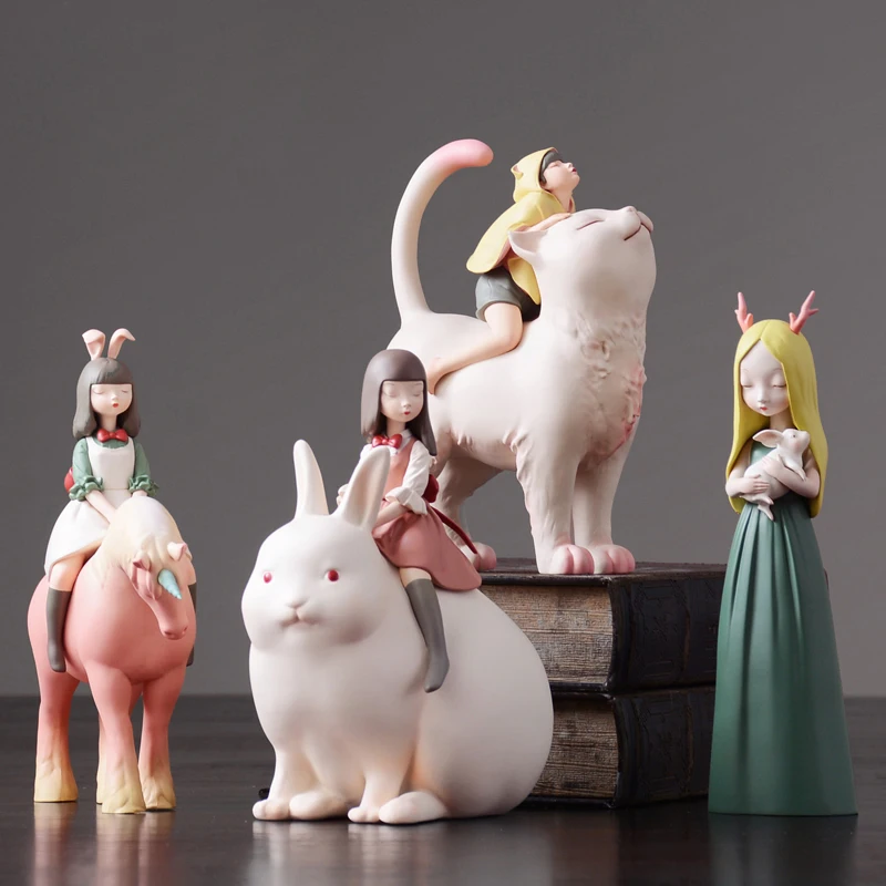 

Scandinavian Fairytale Character Figurine Night Walking Unicorn Miniature Arts And Crafts Fairy Garden Home Decoration