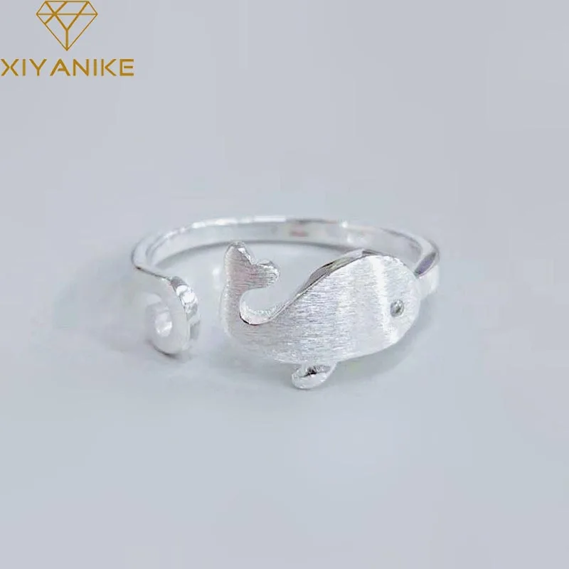 Кольцо женское из серебра 925 пробы в Корейском стиле|Кольца| |