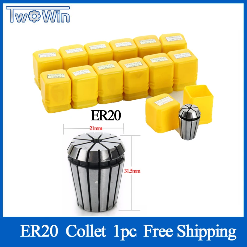 1 шт. ER20 13 мм 1/4 6 35 1/8 3 175 1/2 12 7 2 5 4 8 комплект пружинных цанг для гравировального