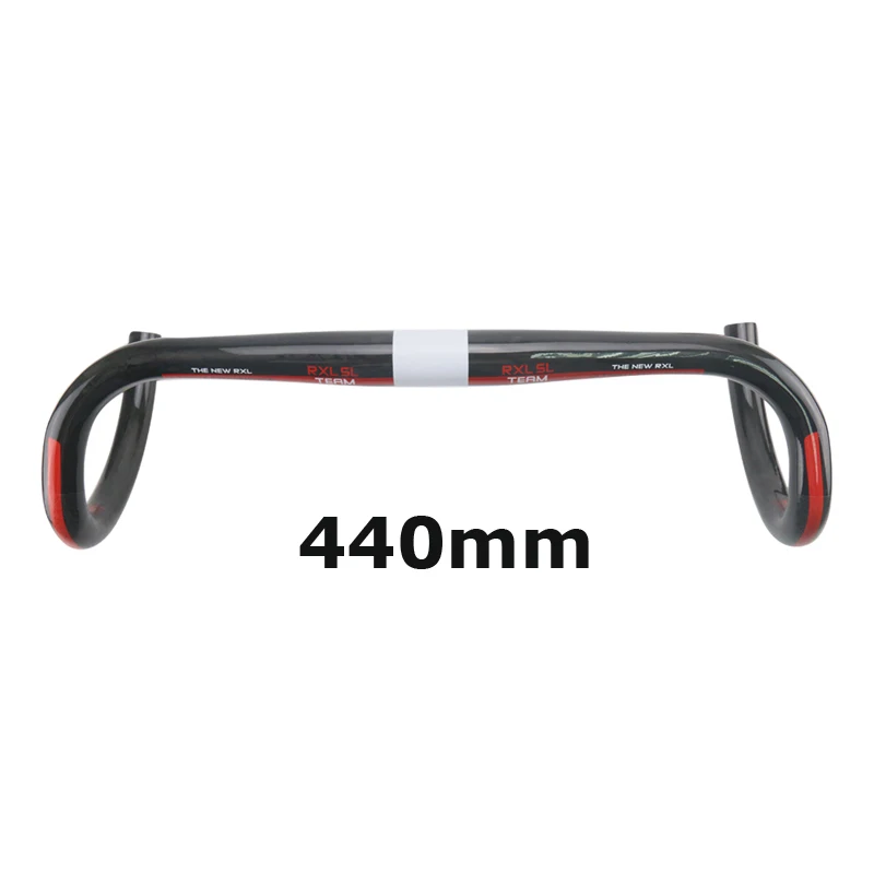 Red glossy 440mm RXL SL рули для велосипеда Сверхлегкий UD матовый Руль Велоспорт велосипед Ручка Бент баров 380/400/420/440 из углеродного волокна, шоссейный руль - Цвет: Red glossy 440mm
