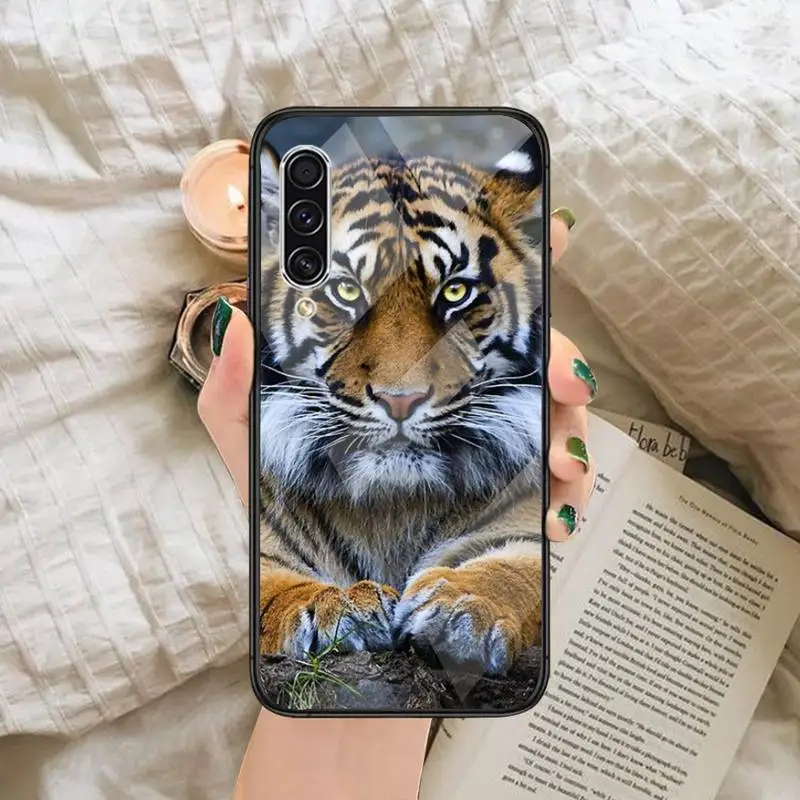 

wolf tiger lion Leopard bear Phone Case Tempered glass For Samsung S6 S7 edge S8 S9 S10 e plus note8 9 10 pro