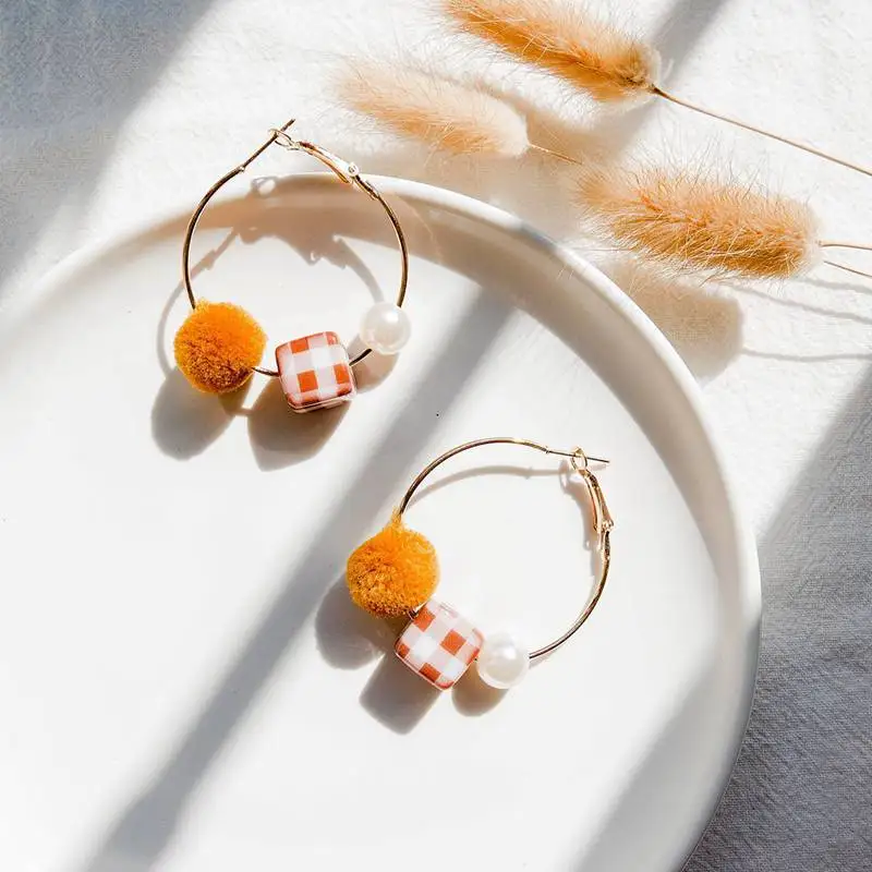 Акриловые серьги 2019 большие эффектные для женщин полимерные овальные квадратные