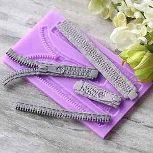 В форме молнии Fondant (сахарная) торт силиконовая форма для шоколадных конфет формы для печенья выпечка бисквитов формы для торта декоративные инструменты для выпечки M1228