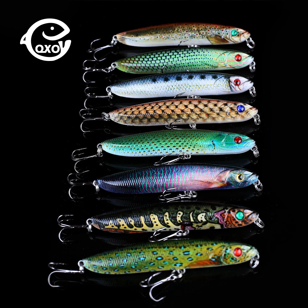 

QXO 18g fishing lures whopper plopper squid wobbler winter fishing popper metal jig hard goods for fishing wobbler for trolling