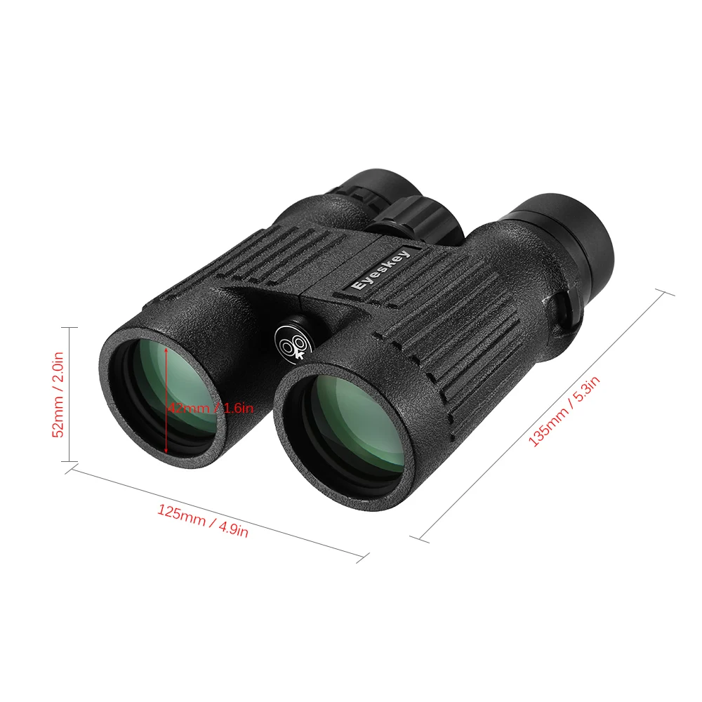 Eyeskey 8x42 BaK4 Prism Binoculars Waterproof Fogproof Binoculars Telescope Travel Scope for Outdoor Hunting Camping Hiking