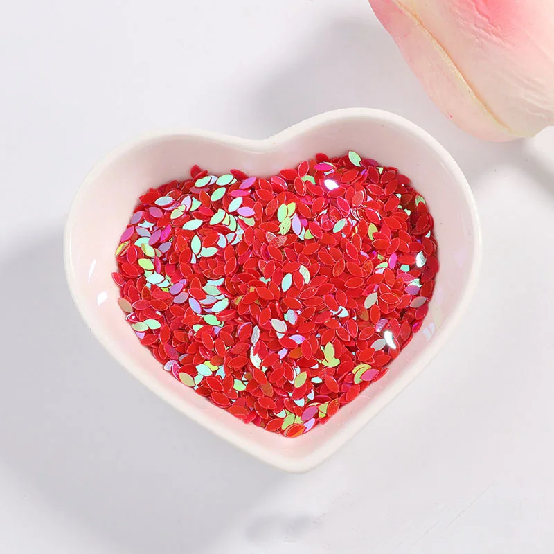 4x2 мм конский глаз ногти блёстки Дети DIY рисовые зерна бусины PVCAB цвет небольшой