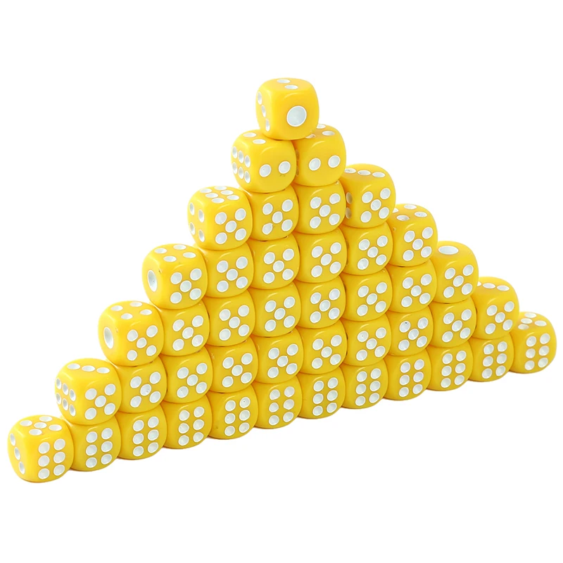

100Pcs Acrylic13mm 5 Colors Round Corner Dices for Table Game Board Card Game Children Toys School Supply