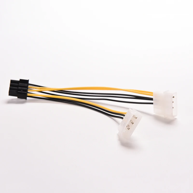 16 см/5 &quot8 Pin PCI Express Male To Dual LP4 4Pin IDE кабель питания адаптер|Компьютерные кабели и