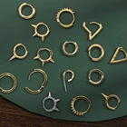Женские серьги-кольца Mini CZ Cartilage, модные круглые маленькие серьги-кольца с заклепками в стиле панк, тонкие обручи, ювелирные изделия