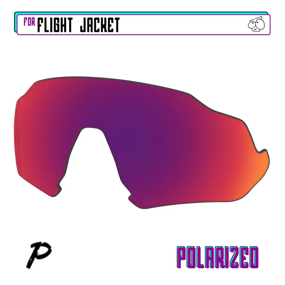 EZReplace Polarized Replacement Lenses for - Oakley Flight Jacket Sunglasses - Midnight P