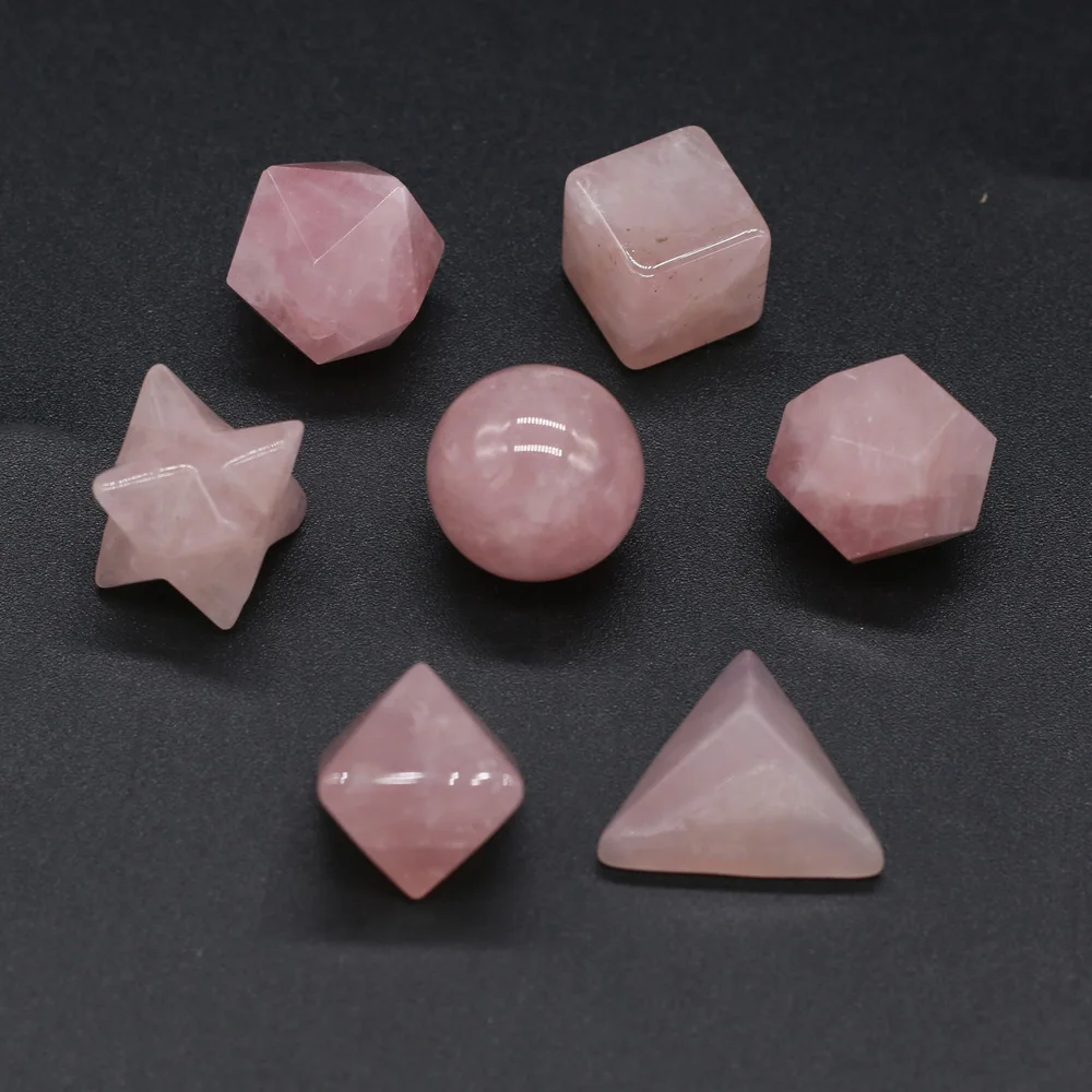 

7Pcs Natural Stone Loose Beads Irregular Rose Quartz Whiskey Beer Red Wine Keep Your Drink Cold Long