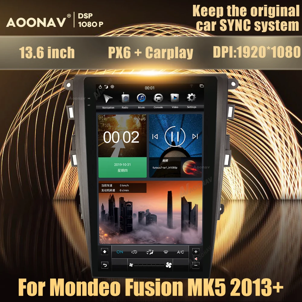 Мультимедийный проигрыватель для Mondeo экран 13 6 дюйма Android Fusion MK5 2013-2020 | Автомобили