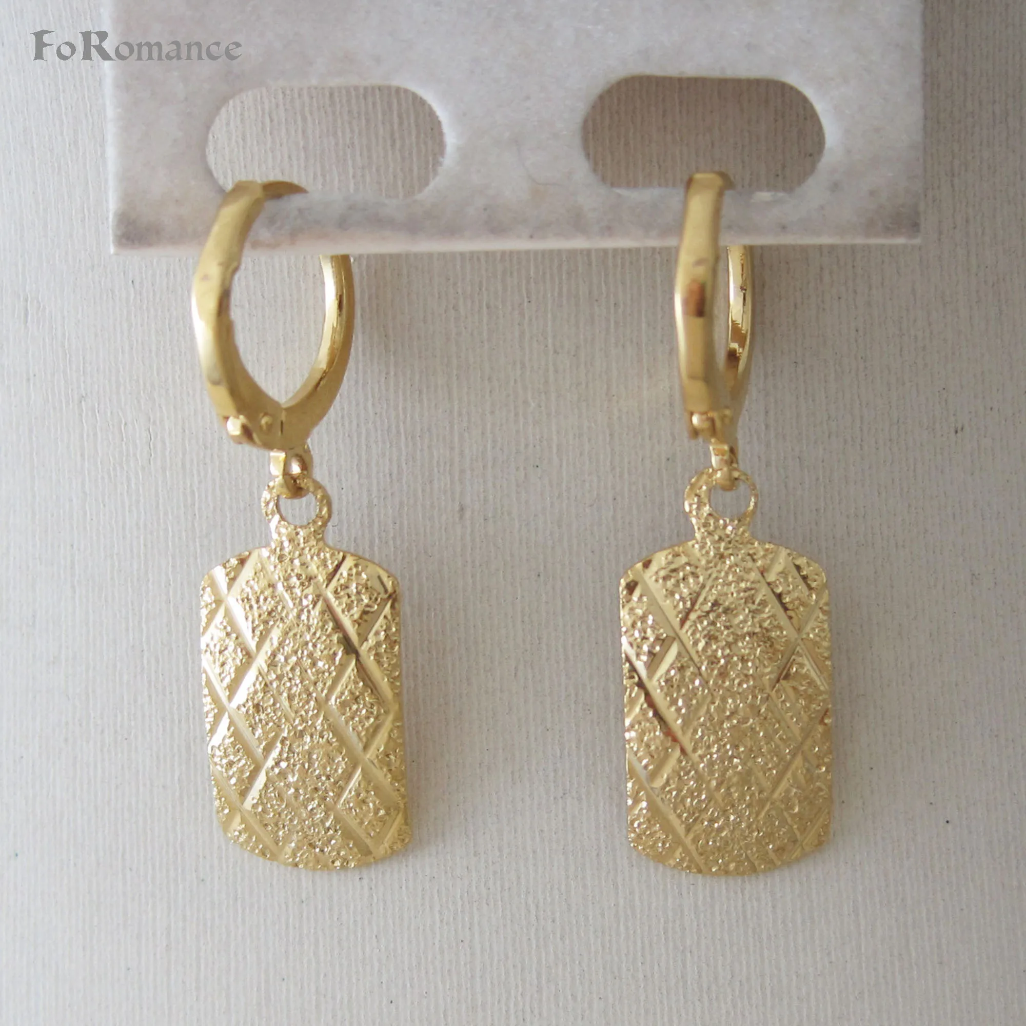 Висячие серьги с покрытием из желтого золота 1 38 дюйма пять стилей вырезанные