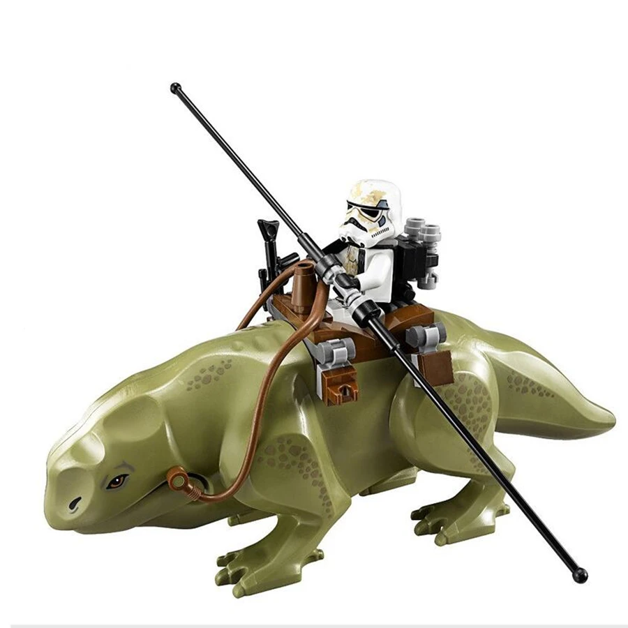 Одна распродажа Звездные войны Dewback с штурмовиками Minifig Модель для сборки Сделай