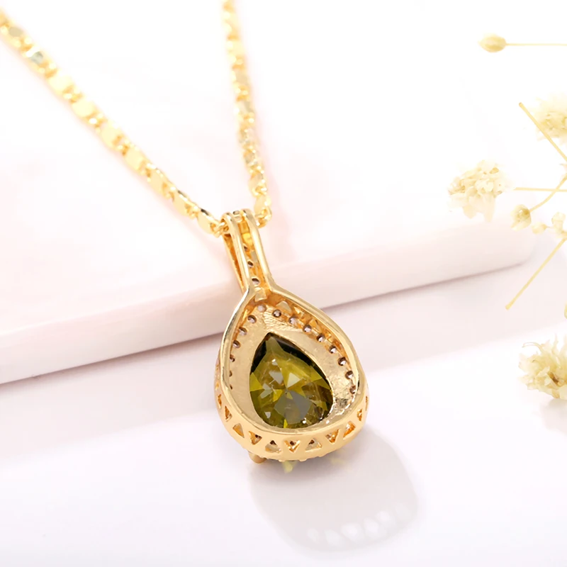 Ожерелье с подвеской из розового золота красивая женская бижутерия для